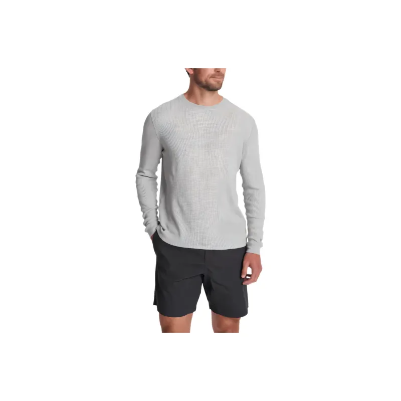 Vuori Waffle T Shirt Men's Gray/Light Heather Grey-0