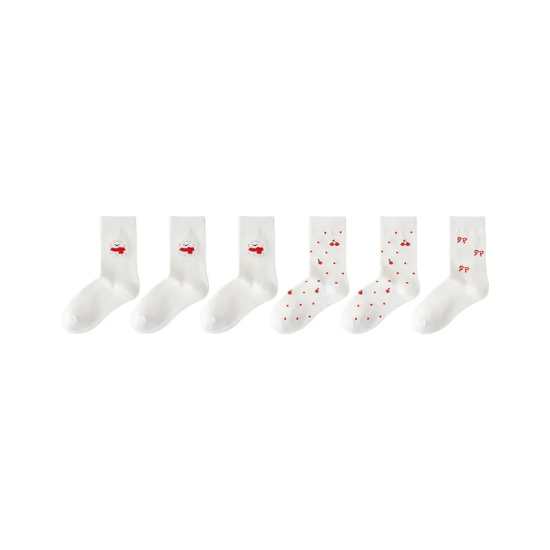 Cotton Gene Mid Calf Socks Women's Combo Set-49