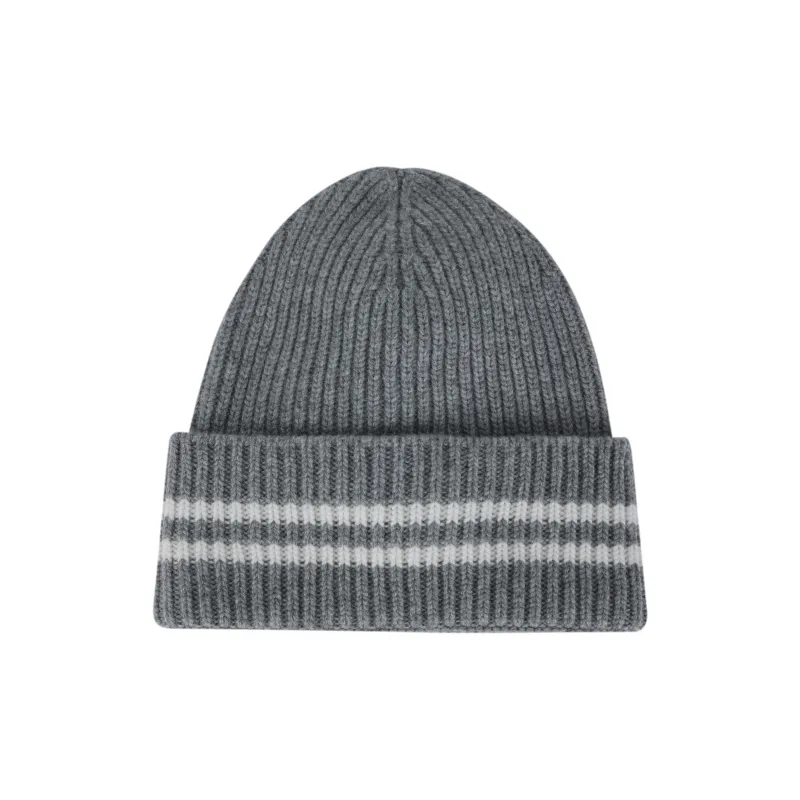 CHANEL Cashmere Beanies Unisex Gray-1