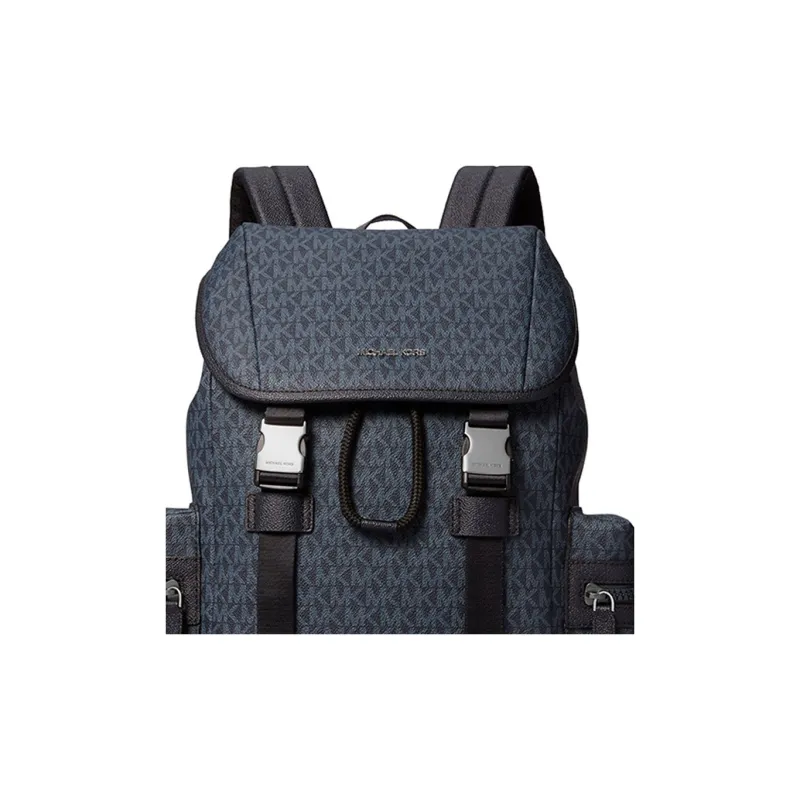 MICHAEL KORS MK Cooper Artificial Leather Backpack Large Size Men's Marine Blue-3