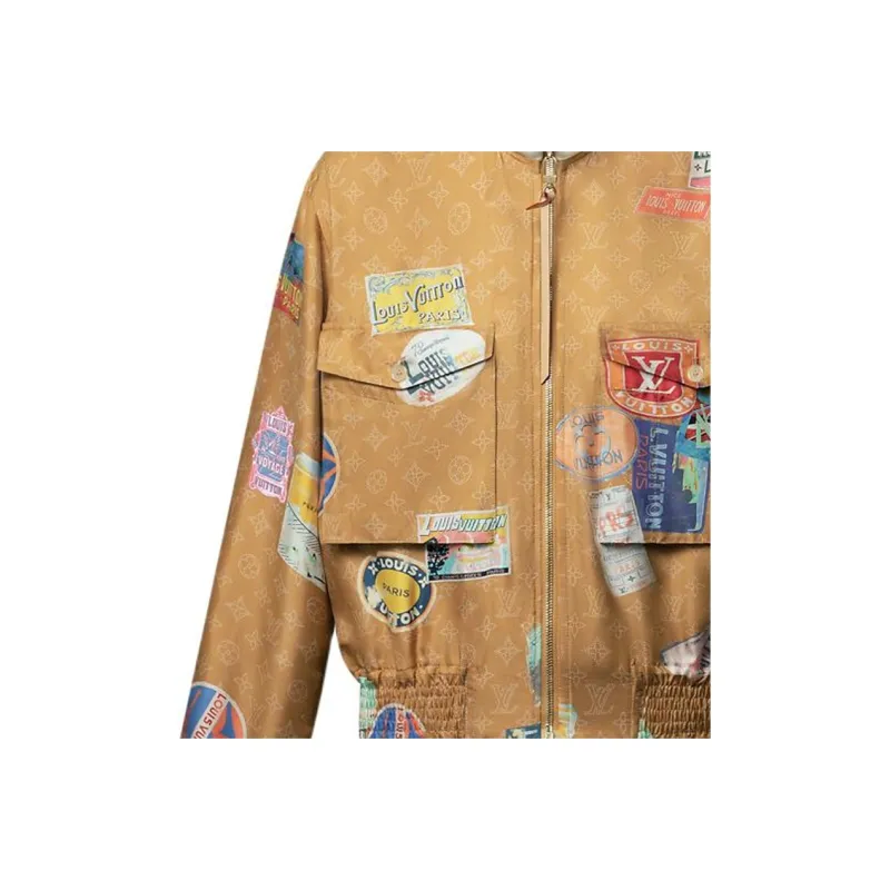 Lv Travel Patch Bomber Jacket-5