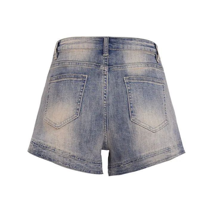 Rose Denim Shorts Women's-7