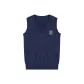 Royal Blue Knitted Fabric Sweater Tank Top with "S" Letter Badge