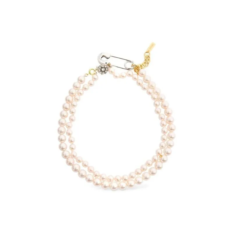 MOSCHINO Logo Charm Embellished Necklace-1