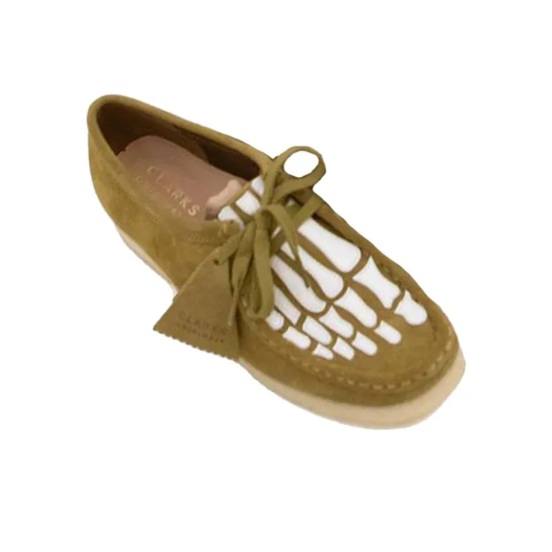 Vandy The Pink x Clarks Originals WALLABEE Ankle Boots Women's Olive Green-1