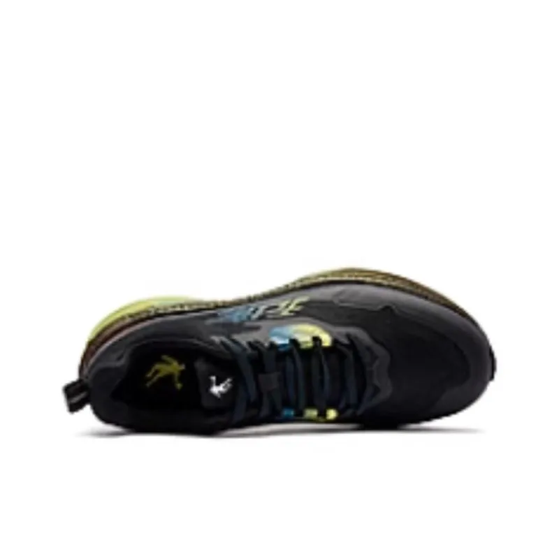 QIAODAN MuJin PRO2.0 Anti Slip Wear Resistant Low Top Carbon Plate Casual Running Shoes Men's Black Blue-3