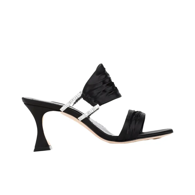 MANOLO BLAHNIK Chinap Slip Resistant Slide Slippers 7cm Women's Black-1