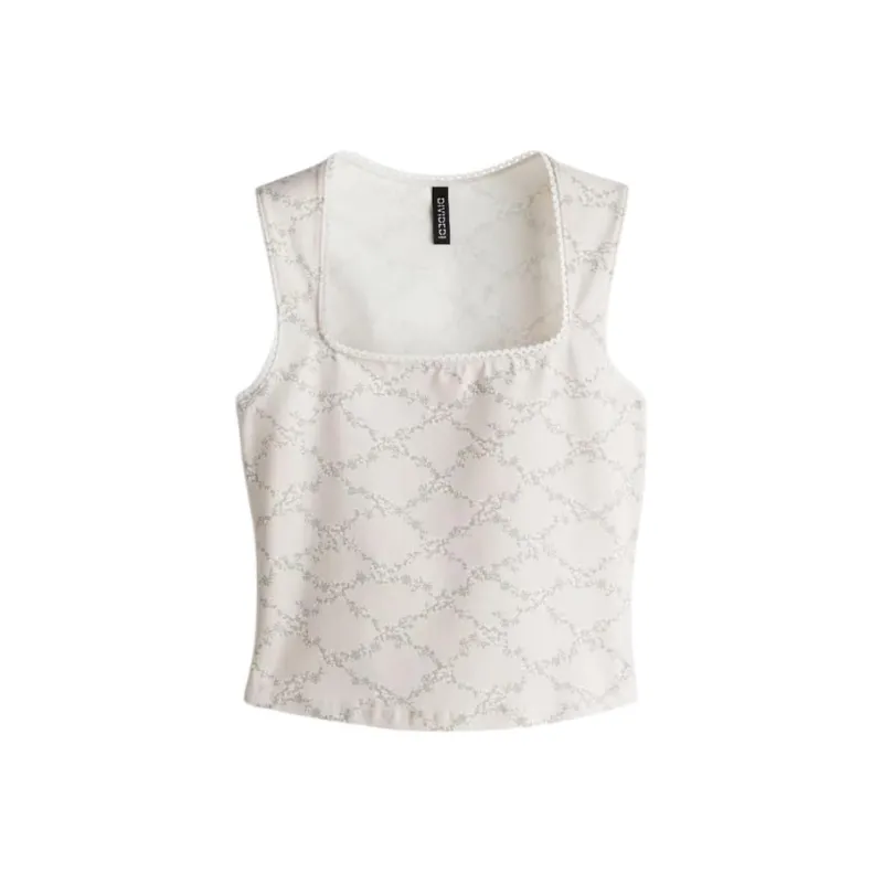 H&M Tank Tops Women's Gray Pink-0