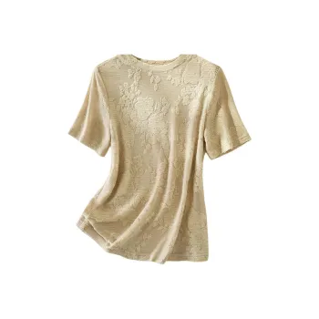 IHIMI T Shirts Women's Apricot