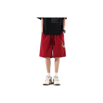 BENATRY Casual Shorts Unisex Burgundy