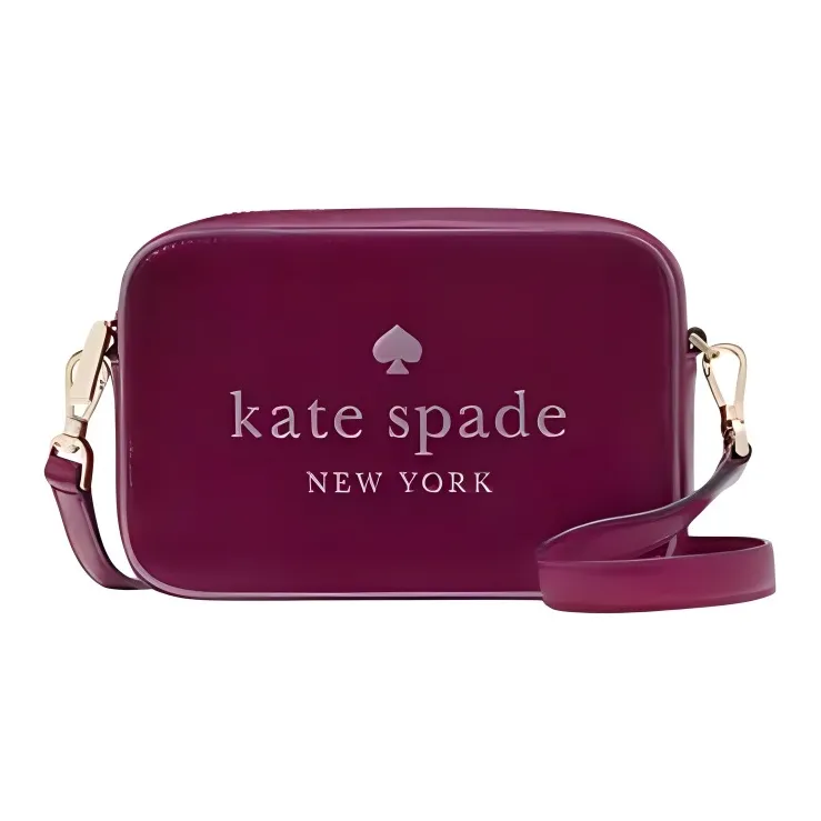 Kate Spade Patent Leather Crossbody Bag Shoulder Bag Mini Women's Burgundy-0