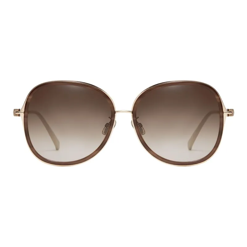 MaxMara Metal Butterfly Sunglasses Unisex Brown-1