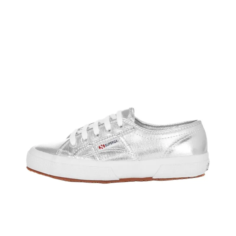 SUPERGA Abrasion Resistant Low Top Skateboard Shoes Unisex Silver-0