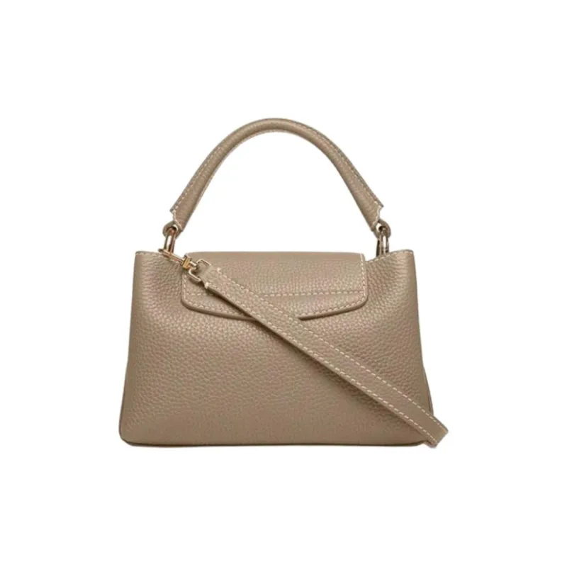 BALLY Grain Cow Leather Kelly Bag, Shoulder Bag, Crossbody Bag, Handbag Trumpets Women's Light Umber-1