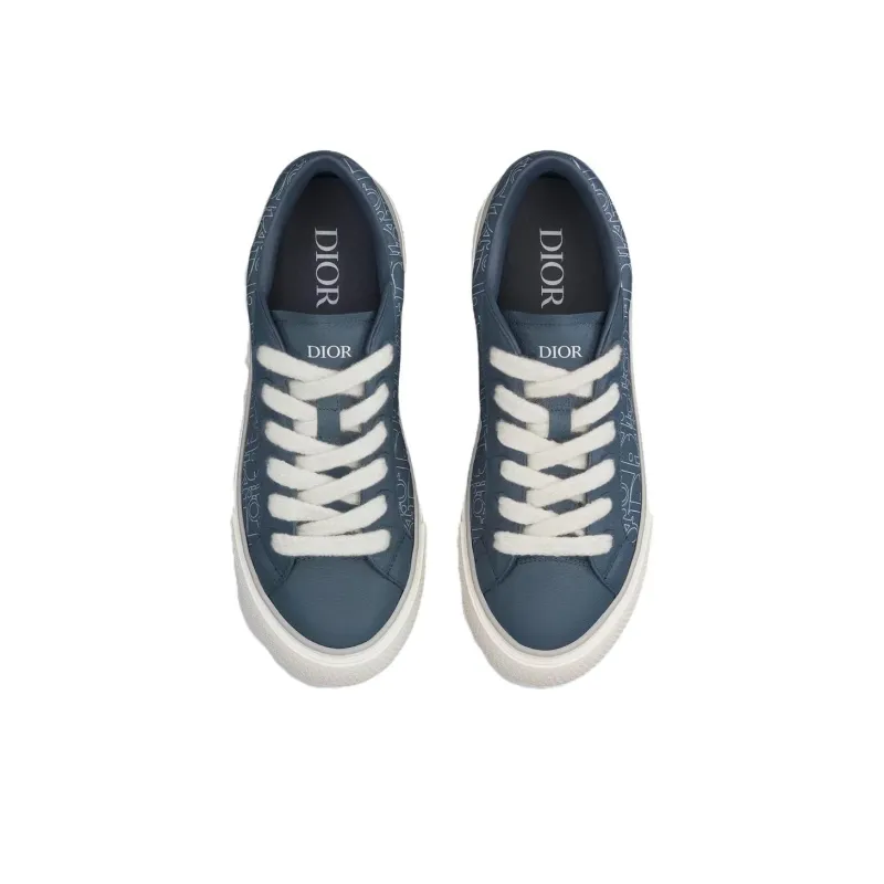DIOR B33 Spin Low Top Skateboard Shoes Men's Marine Blue-4