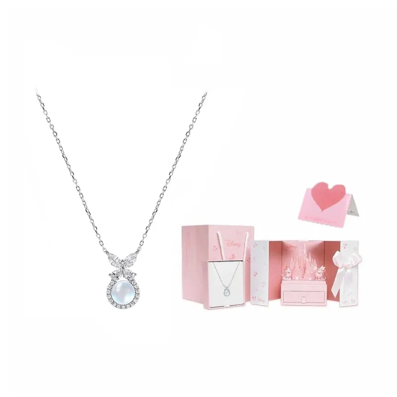 Disney Princess S925 Silver Necklaces Women's-3
