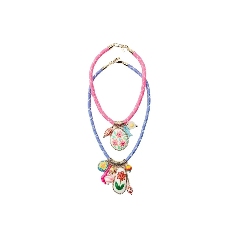 ZARA Ceramic, Zinc Acrylic, Steel Polyester, Steel Necklaces Women's Gold-1