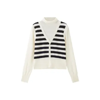 UNIQLO Knitwear Women's Ecru/Black Stripes