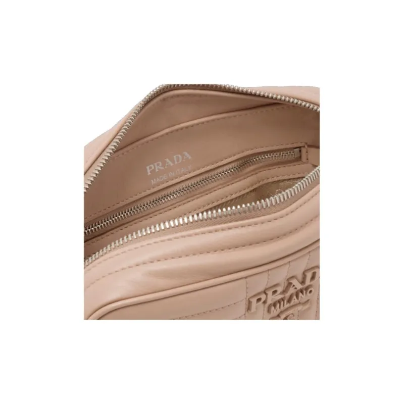 PRADA Cow Leather Small Square Bag, Chain Bag, Shoulder Bag Women's Brown-5