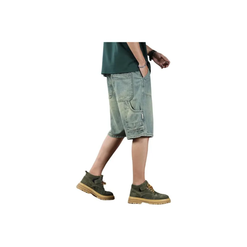 ROBINHOOD Denim Shorts Unisex Ancient Teal-5