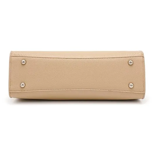CLEVER& KETCH PU Shoulder Bag, Crossbody Bag, Handbag Women's Apricot/Red-4