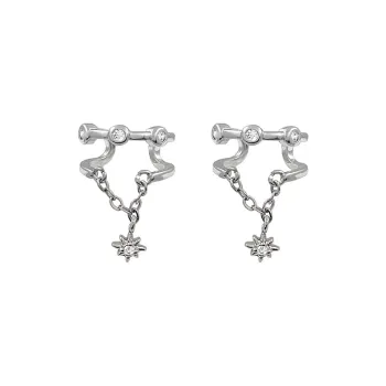 CENTURY&KINDLE S925 Silver Clip On Earrings Unisex