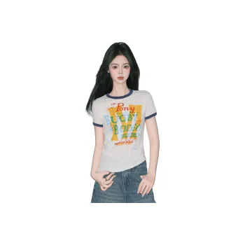 FOREVER 21 Set in Sleeve T Shirt Women's Gray