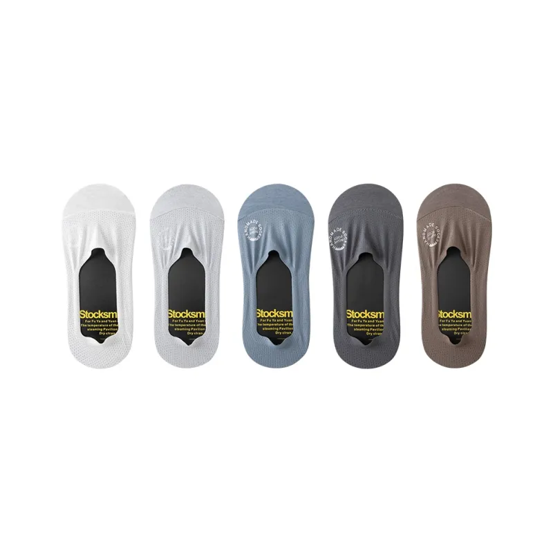 MIIOW No Show Socks Men's 5 Pack-12