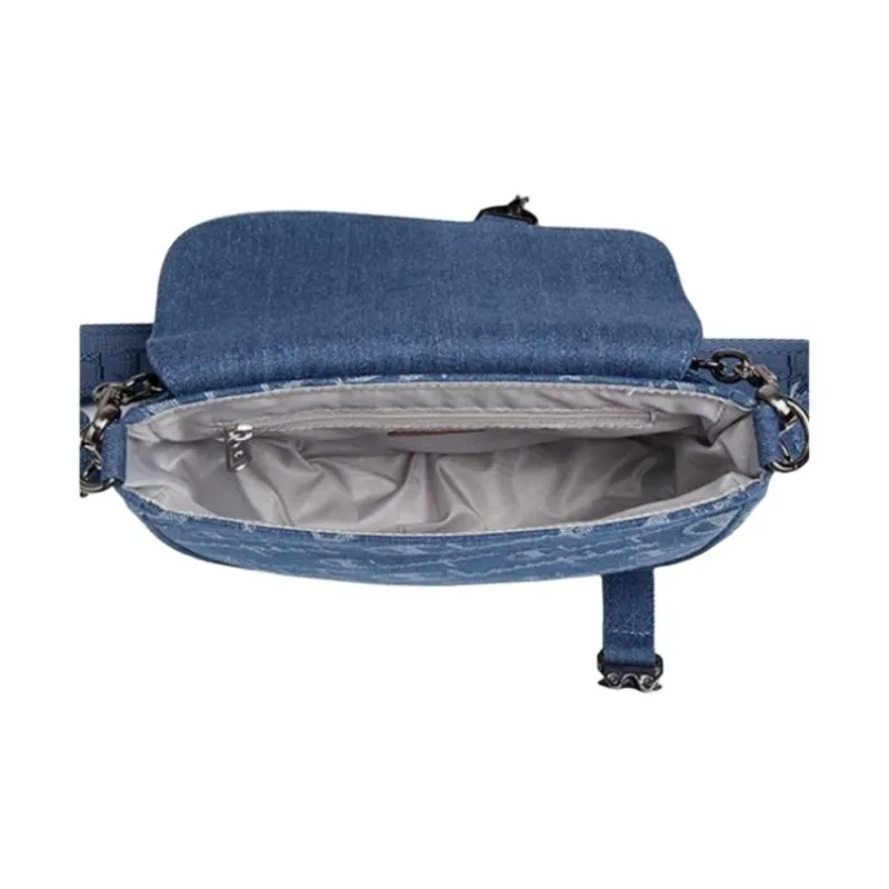 Champion Fabric Saddle Bag, One Shoulder Handbag Small Size Women's Multicolor-6