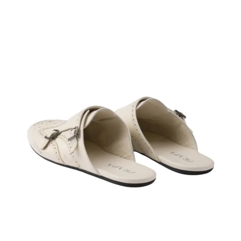 PRADA Closed Toe Slippers Men's Chalk White-3