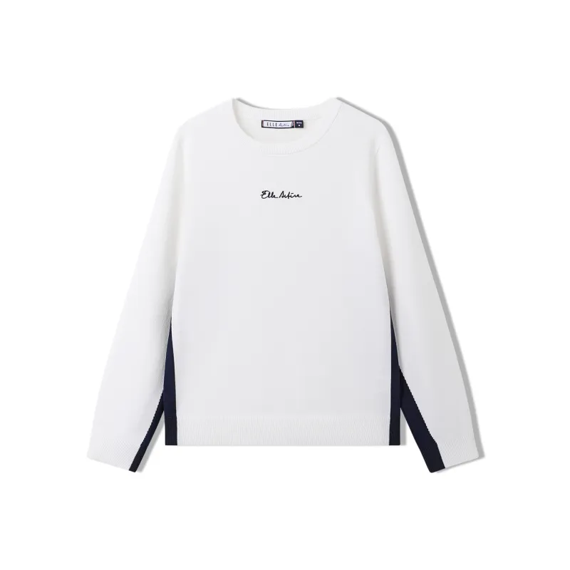Elle Active Knitwear Women's White/Navy Blue-0
