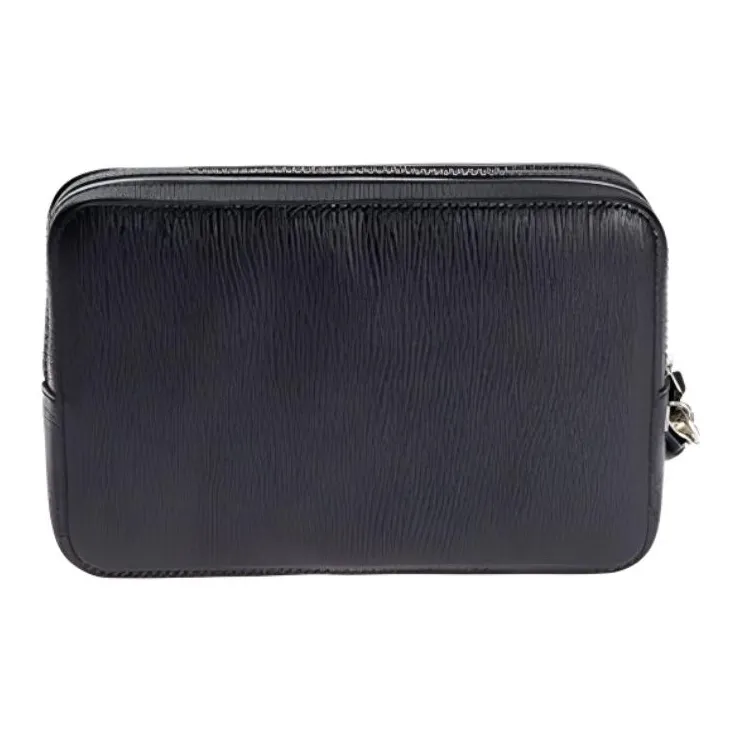 FERRAGAMO Leather Card Holder Wallet Clutches Men's Black-3
