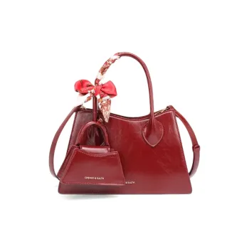 CLEVER& KETCH PU Combo Bag, Shoulder Bag, Crossbody Bag, Handbag Women's Red