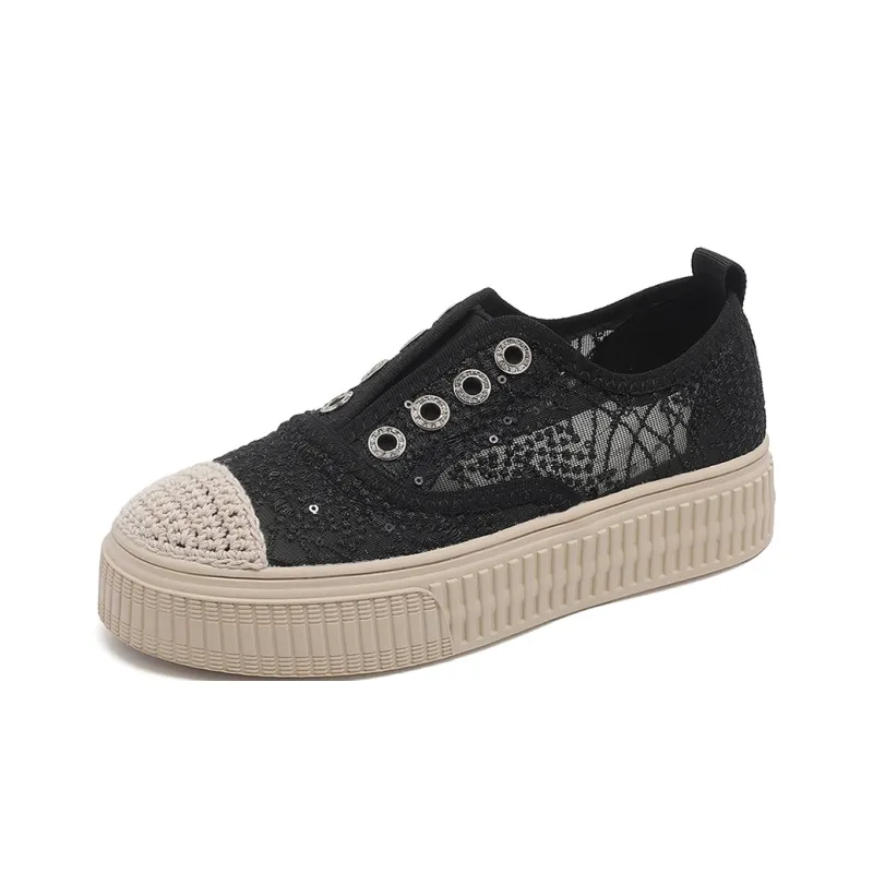 RED DRAGONFLY Slip on Shoes Wear resistant And Lightweight Low Top Casual Shoes Women's-8