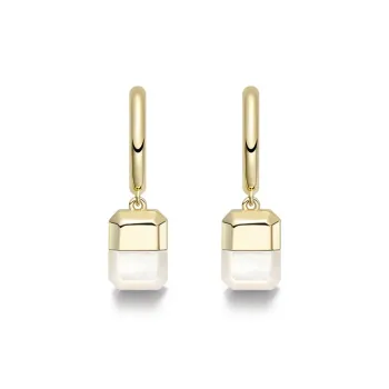 HEFANG Candy Series Copper Alloy Lucky Sugar Cube Hoop Earrings Women's