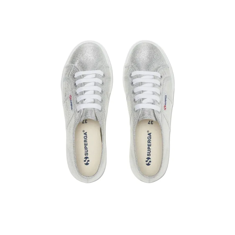 SUPERGA Abrasion Resistant Low Top Skateboard Shoes Women's Silver-3