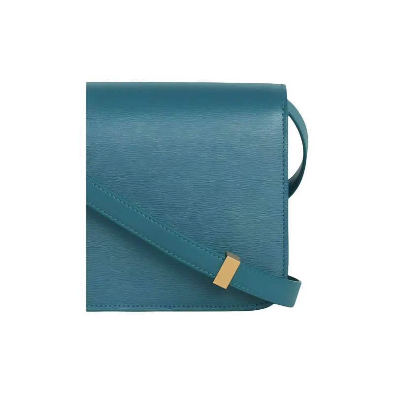 CELINE Classic Bo Cork Grain Cowhide Square Bag, Handbag, Crossbody Bag, Shoulder Bag Women's Prussian Blue-3