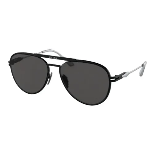 PRADA Metal Aviator Sunglasses Men's Black
