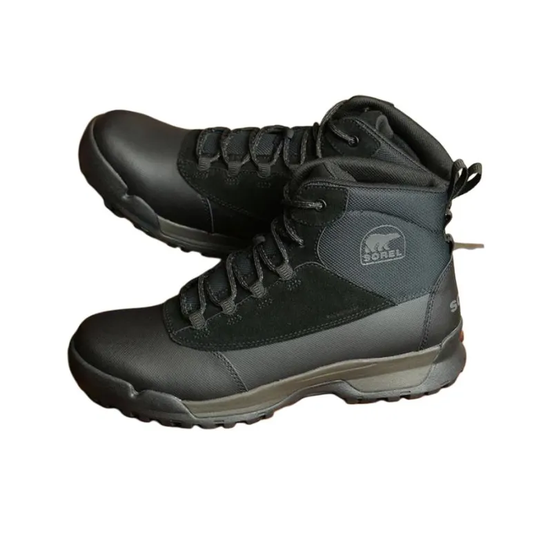 SOREL Buxton Light Lace Plus Short Outdoor Boots Men's Black-3