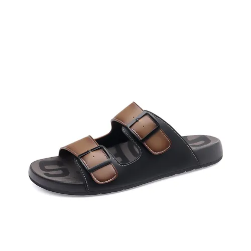 GESENLANG Slip Resistant Abrasion Resistant Cushioning Slide Slippers Men's