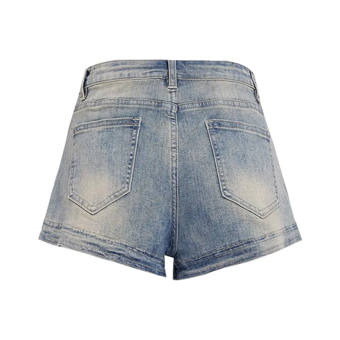 Rose Denim Shorts Women's-1