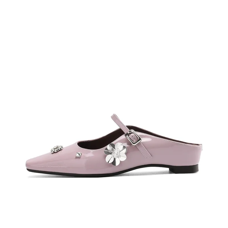 Rosa Bianca Rubber Sole Abrasion Resistant Closed Toe Slippers Women's-0