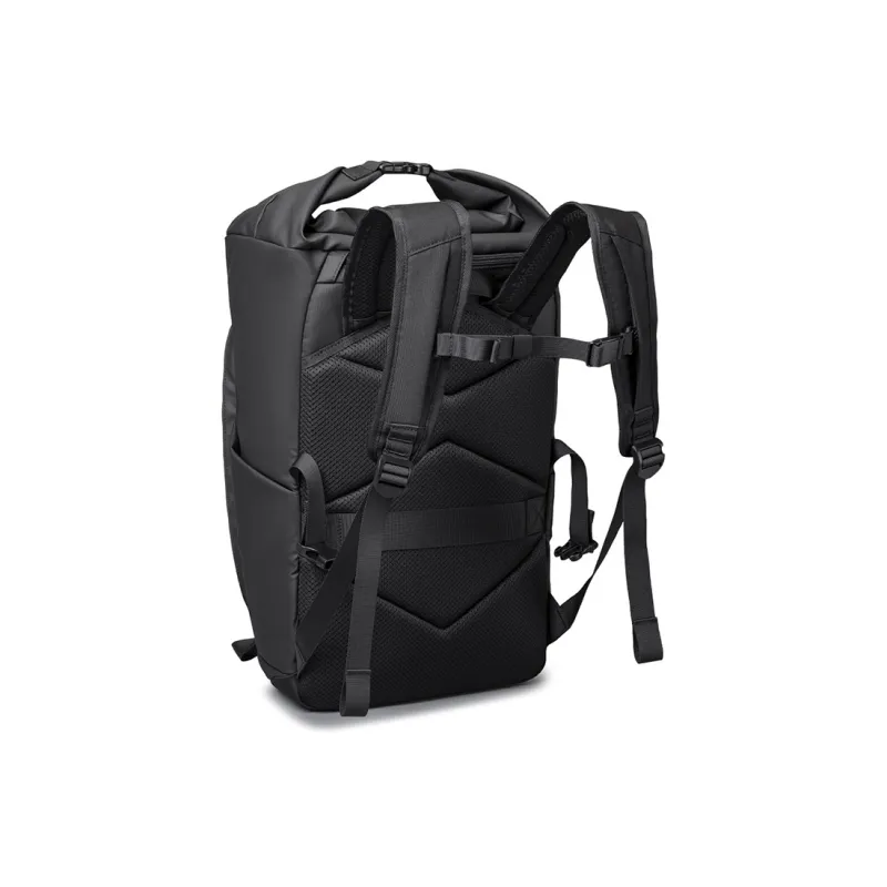 KINGSONS Polyester With Microfiber Backpack Large Size Men's Black/Gray-2