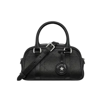 DIOR D Vibe East West Cotton With Cow Leather Handbag Micro Women's Black