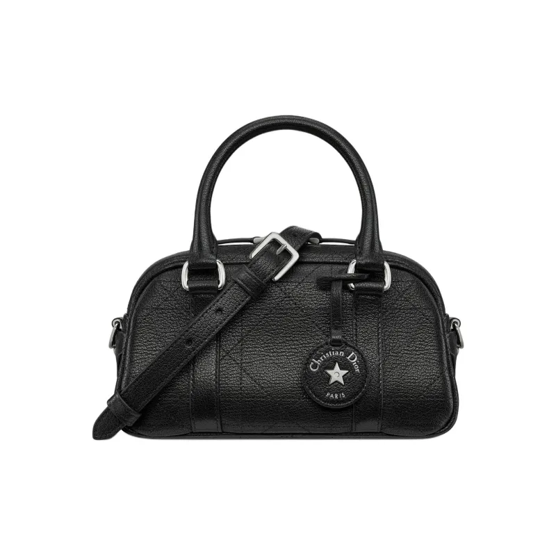 DIOR D Vibe East West Cotton With Cow Leather Handbag Micro Women's Black-0