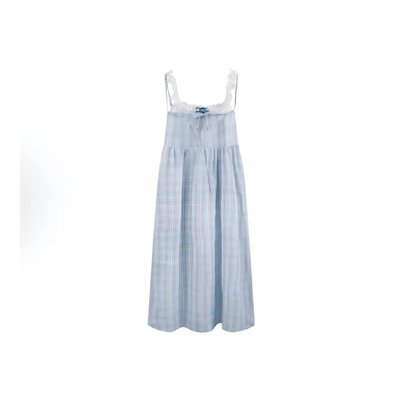 AHDO Slip Dresses Women's Blue-1