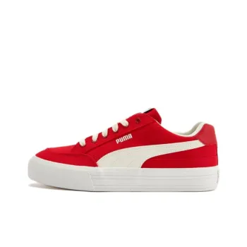 PUMA Court Classic Vulc Anti Slip Wear Resistant Low Top Skateboard Shoes Unisex Red White