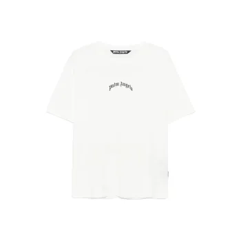 PALM ANGELS Curved logo T shirt