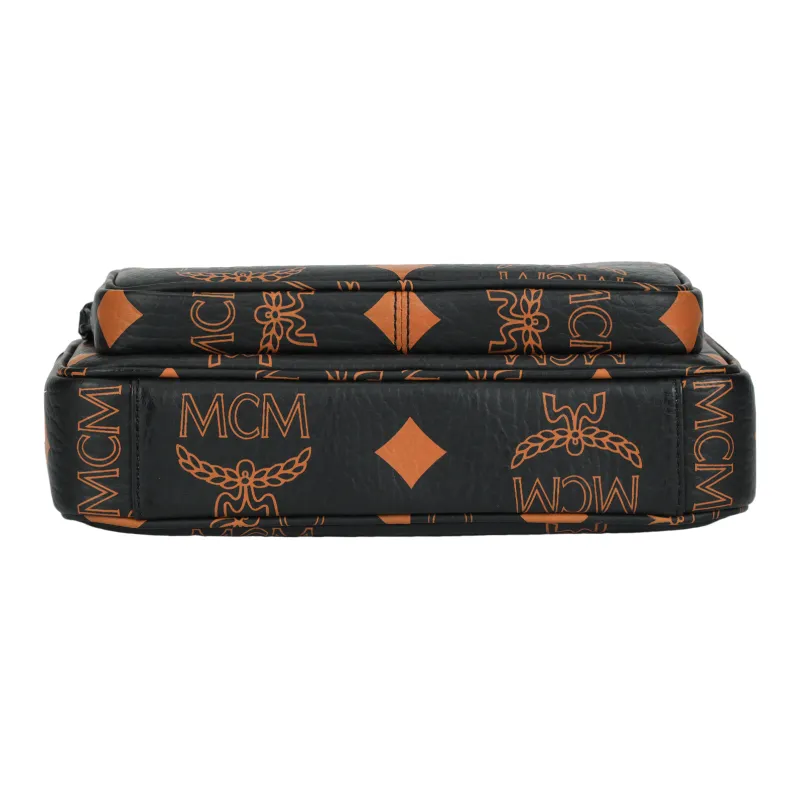MCM Canvas Sling Bag Trumpets Unisex Black-3