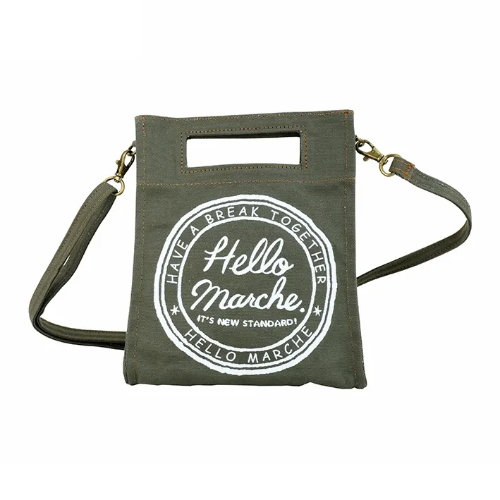 Hello Marche Canvas Bag, Handbag Regular Unisex Multicolor-5